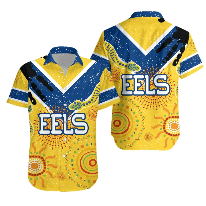 Rugby Life Shirt - Parramatta Eels Hawaiian Shirt Ethnic Style K36