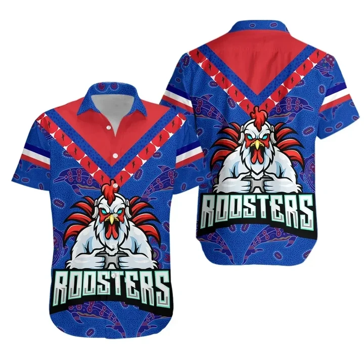 Rugby Life Shirt - Sydney Roosters Indigenous Anzac Hawaiian Shirt Prairie Style K36