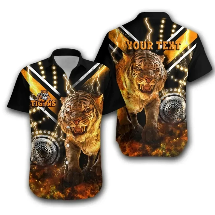 Rugby Life Shirt - (Custom Personalised) Wests Tigers Hawaiian Shirt Version Aboriginal Tiger 3D TH12