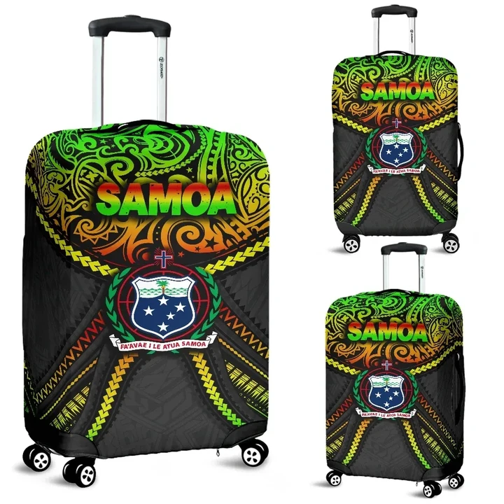 Samoa Luggage Covers Polynesian Tattoo Seashore K36
