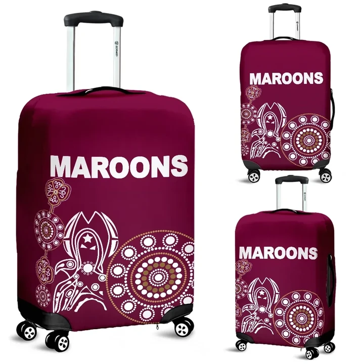 Queensland Luggage Covers Maroons Simple Indigenous K8