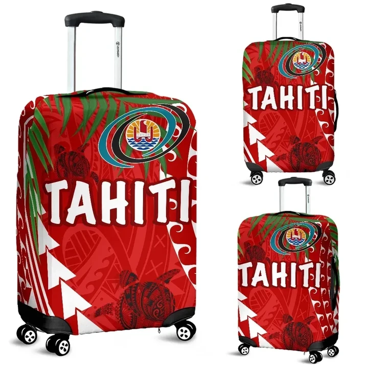 Rugbylife Luggage Cover -  Tahiti Rugby Luggage Covers Coconut Leaves K13 Test