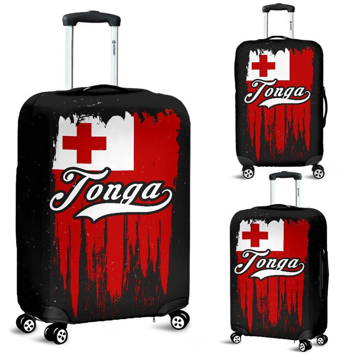 Tonga Grunge Flag Luggage Cover A6