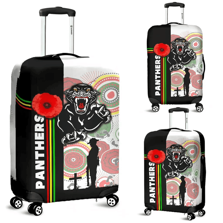 Rugby Life Luggage Cover - Penrith Panthers Luggage Covers Anzac Day Power Style TH12
