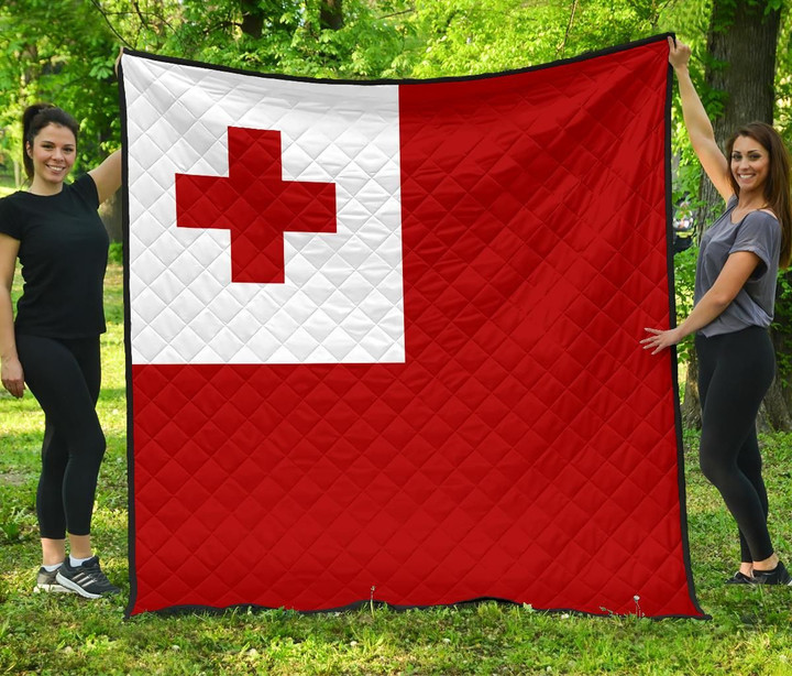 Tonga Flag Premium Quilt A6