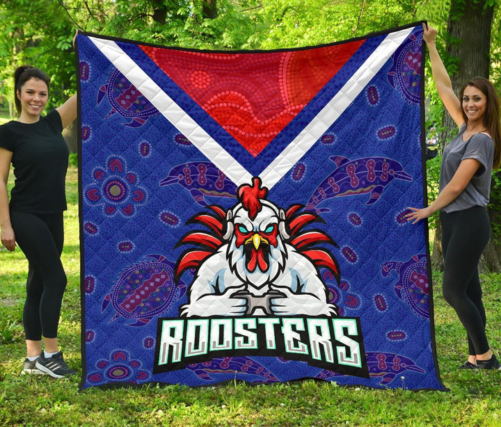 Rugby Life Quilt - Sydney Roosters Indigenous Premium Quilt Prairie Style No.1 K36