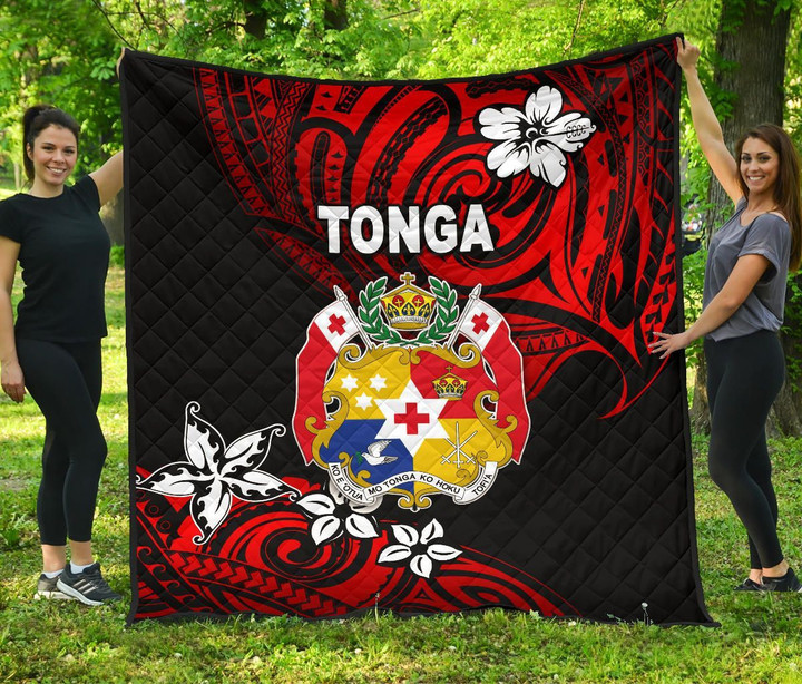 Rugbylife Quilt - Mate Ma'a Tonga Rugby Premium Quilt Polynesian Unique Vibes - Red K8