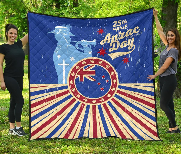 Home Set - Premium Quilt Vintage Style - Happy New Zealand Anzac Day A25