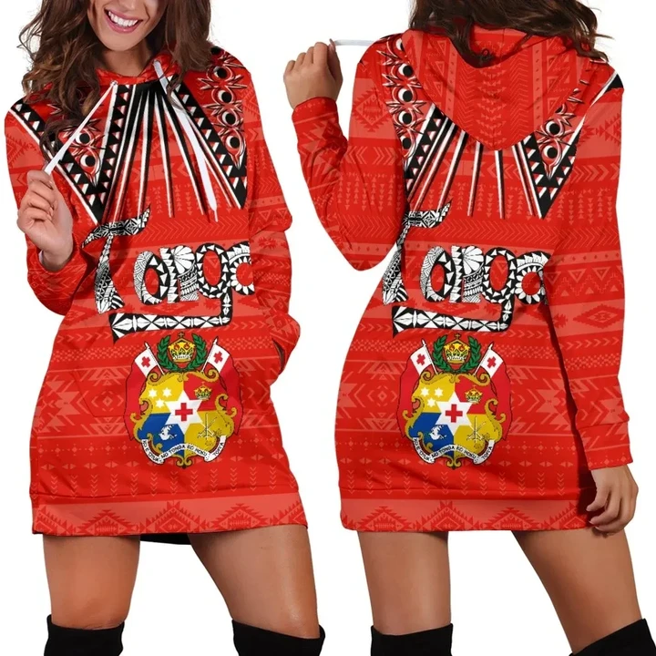 Coat Of Arms Tonga Hoodie Dress K4