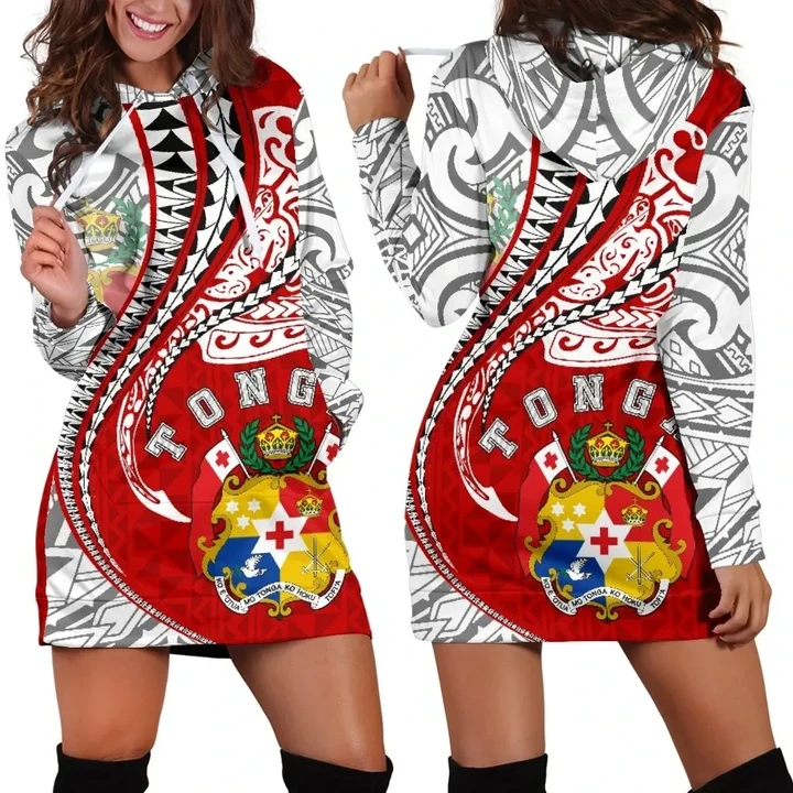 Tonga Women'S Hoodie Dress Kanaloa Tatau Gen To Th65
