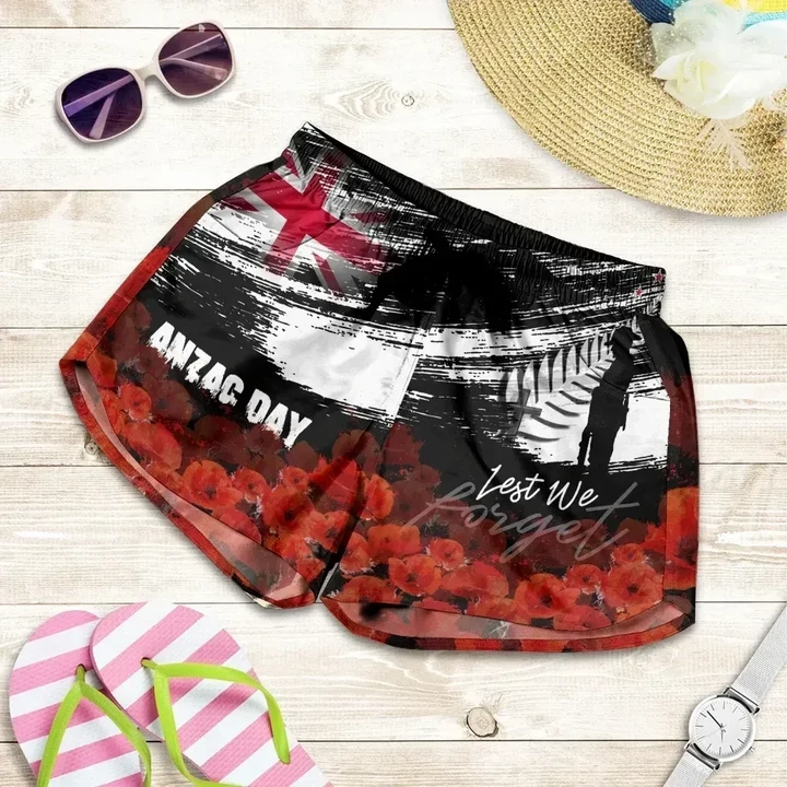 Lovenewzealand Short - New Zealand Anzac Women's Shorts - Remembrance Day Lest We Forget - BN23