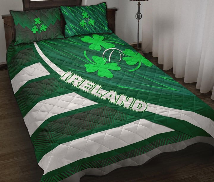 Rugbylife Quilt Bed Set - Ireland Rugby Quilt Bed Set Victorian Vibes K36