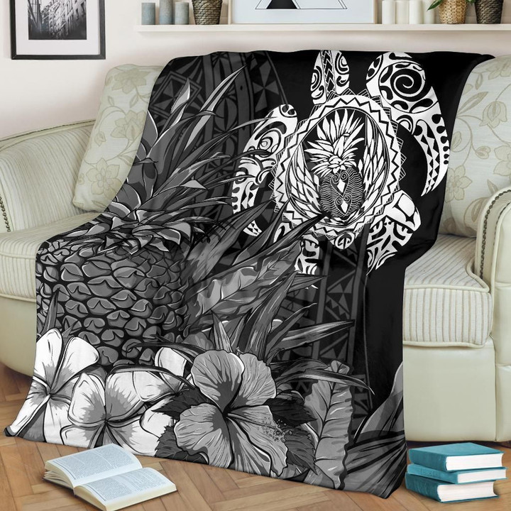 Polynesian Turtle Pineapple Blanket K5