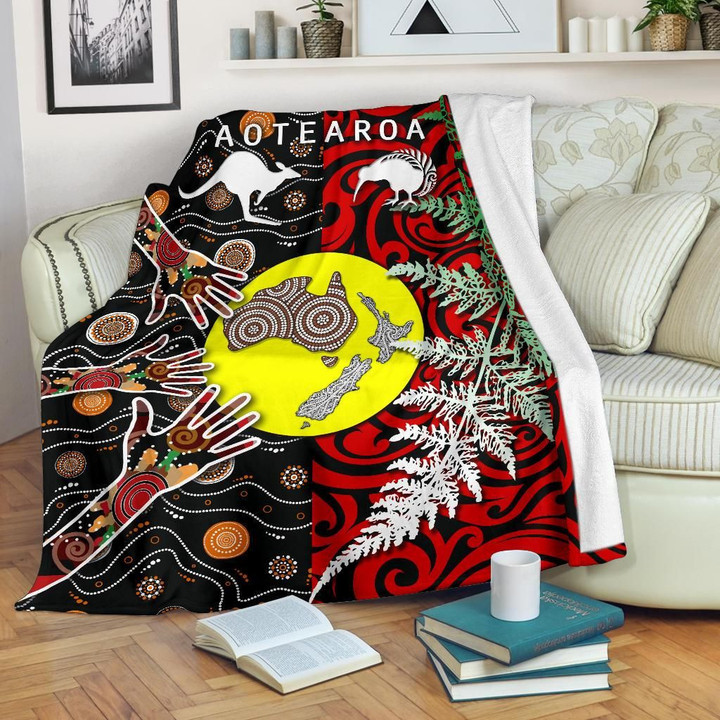 New Zealand Australia Premium Blanket - Maori Aboriginal K4