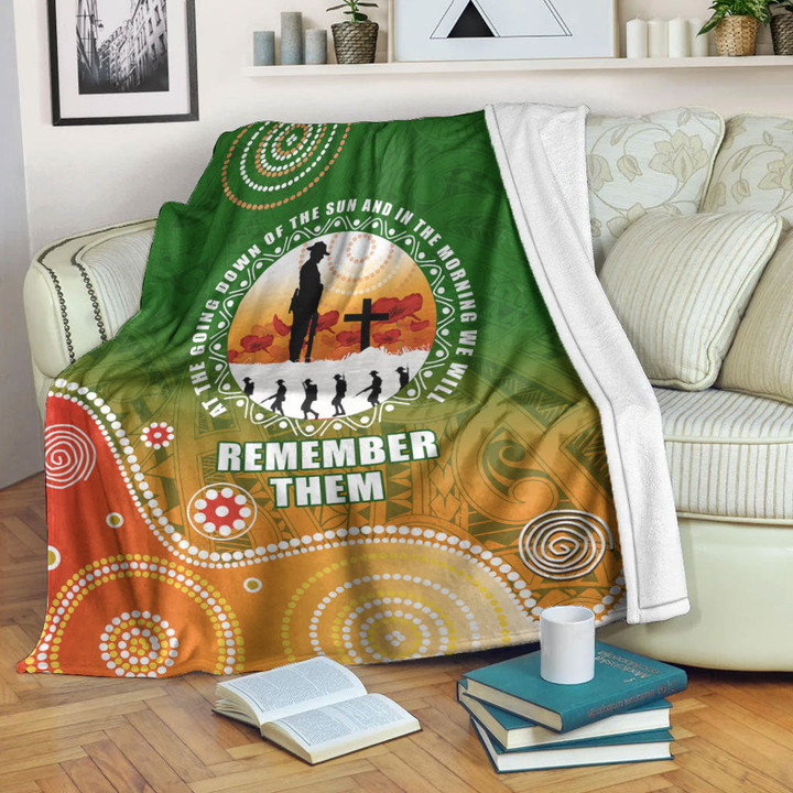 Rugbylife Blanket - (Custom) Anzac New Zealand Maori - Australia Indigenous Premium Blanket
