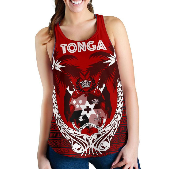 Tonga Polynesian Coconut Women'S Racerback Tank A02