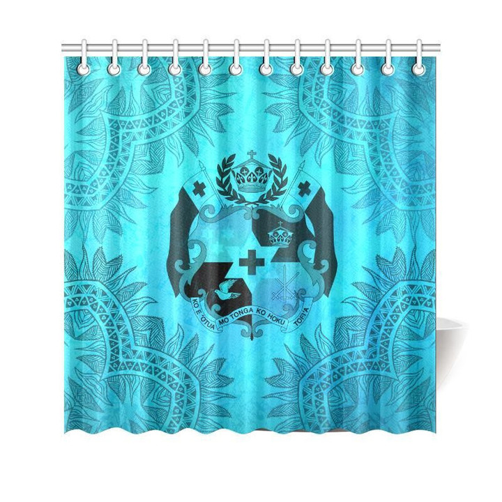 Tonga Shower Curtain Turquoise A24
