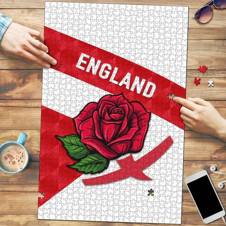 Rugbylife Puzzle - England Rugby Premium Wood Jigsaw Puzzle (Vertical) Sporty Style K8