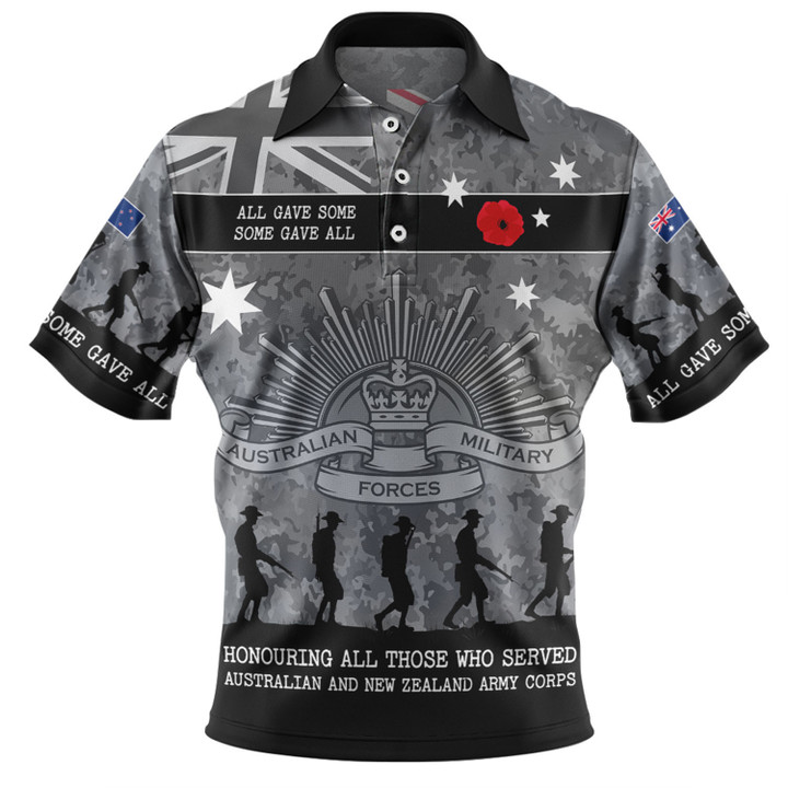 Australia Anzac Day Polo Shirt - Australia and New Zealand Warriors All gave some Some Gave All Black NH24