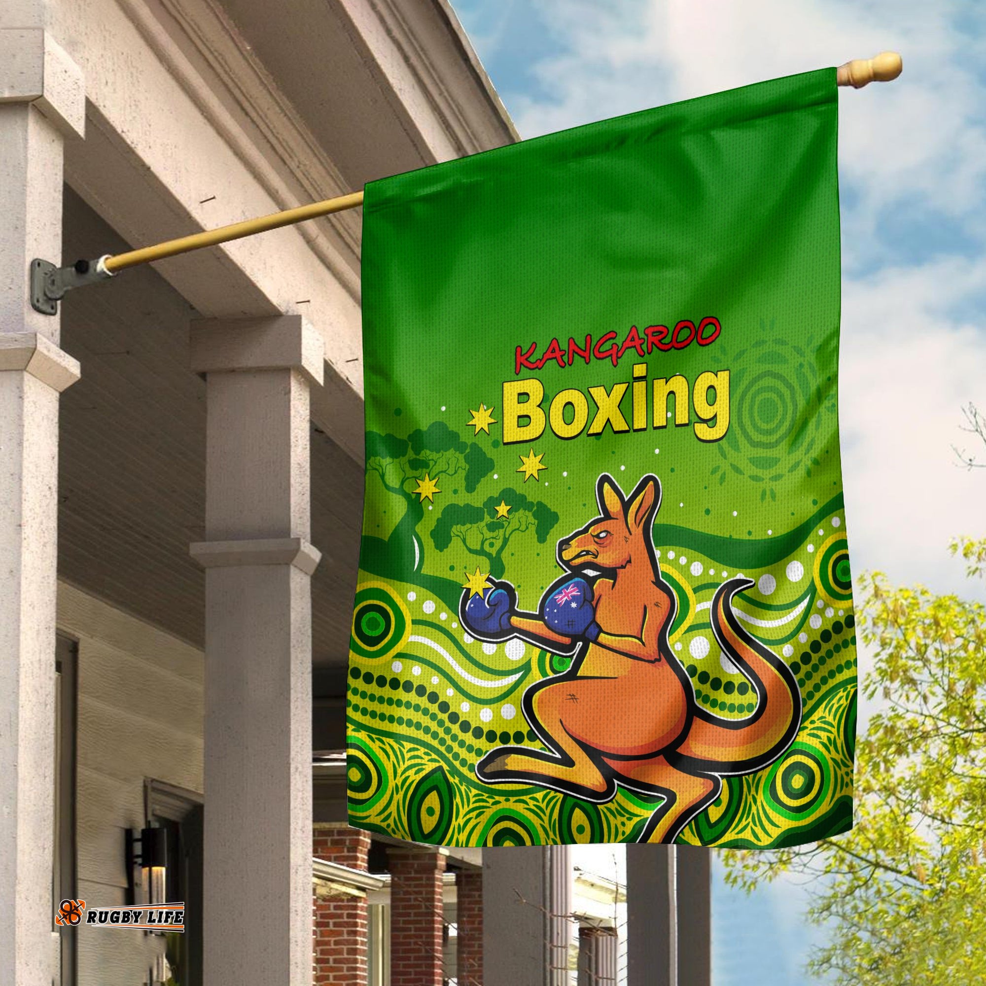Kangaroo Boxing Flag Aboriginal | Rugbylife.co - Rugby Is My Life