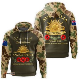 Australia Anzac Day Camouflage Hoodie L02