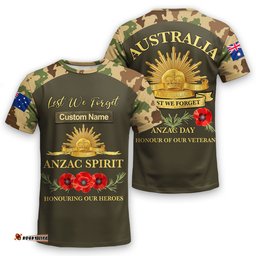 Australia Anzac Day Camouflage T-shirt L02