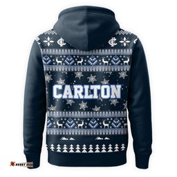 Carlton Ugly Faux Knit Christmas Hoodie – Xmas Holiday Gift Pullover
