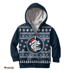 Carlton Ugly Faux Knit Christmas Kids Hoodie – Xmas Holiday Gift Pullover