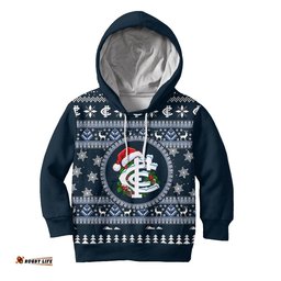 Carlton Ugly Faux Knit Christmas Kids Hoodie – Xmas Holiday Gift Pullover