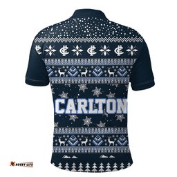 Carlton Ugly Christmas Faux Knit Polo Shirt – Xmas Holiday Gift Pullover