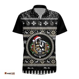 Collingwood Magpies Ugly Faux Knit Christmas Hawaiian Shirt – Xmas Holiday Gift Pullover