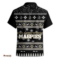 Collingwood Magpies Ugly Faux Knit Christmas Hawaiian Shirt – Xmas Holiday Gift Pullover