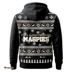 Collingwood Magpies Ugly Faux Knit Christmas Hoodie – Xmas Holiday Gift Pullover