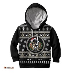 Collingwood Magpies Ugly Faux Knit Christmas Kids Hoodie – Xmas Holiday Gift Pullover 