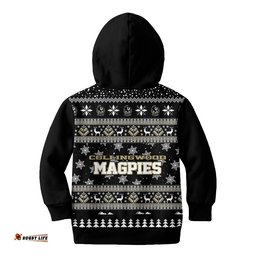 Collingwood Magpies Ugly Faux Knit Christmas Kids Hoodie – Xmas Holiday Gift Pullover 