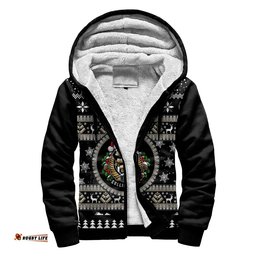 Collingwood Magpies Ugly Christmas Faux Knit Sherpa Hoodie – Xmas Holiday Gift Pullover