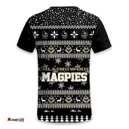 Collingwood Magpies Ugly Christmas Faux Knit T-Shirt – Xmas Holiday Gift Pullover