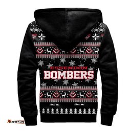 Essendon Bombers Ugly Christmas Faux Knit Sherpa Hoodie – Xmas Holiday Gift Pullover