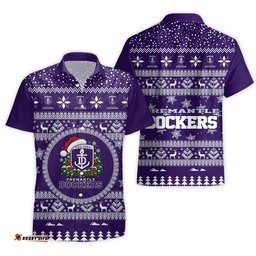 Fremantle Dockers Ugly Faux Knit Christmas Hawaiian Shirt – Xmas Holiday Gift Pullover