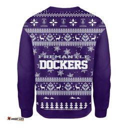 Fremantle Dockers Ugly Christmas Faux Knit Sweatshirt – Xmas Holiday Gift Pullover