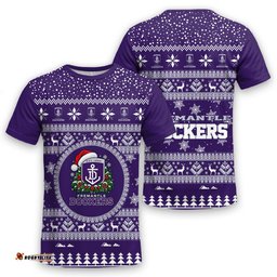 Fremantle Dockers Ugly Christmas Faux Knit T-Shirt – Xmas Holiday Gift Pullover