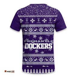 Fremantle Dockers Ugly Christmas Faux Knit T-Shirt – Xmas Holiday Gift Pullover