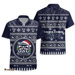 Geelong Cats Ugly Faux Knit Christmas Hawaiian Shirt – Xmas Holiday Gift Pullover