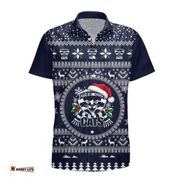 Geelong Cats Ugly Faux Knit Christmas Hawaiian Shirt – Xmas Holiday Gift Pullover