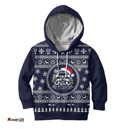Geelong Cats Ugly Faux Knit Christmas Kids Hoodie – Xmas Holiday Gift Pullover