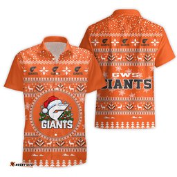 GWS Giants Ugly Faux Knit Christmas Hawaiian Shirt – Xmas Holiday Gift Pullover