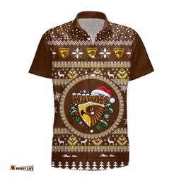 Hawthorn Hawks Ugly Faux Knit Christmas Hawaiian Shirt – Xmas Holiday Gift Pullover
