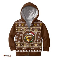Hawthorn Hawks Ugly Faux Knit Christmas Kids Hoodie – Xmas Holiday Gift Pullover
