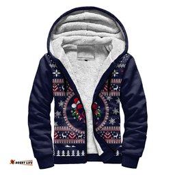 Melbourne Demons Ugly Christmas Faux Knit Sherpa Hoodie – Xmas Holiday Gift Pullover