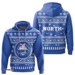 North Melbourne Ugly Faux Knit Christmas Hoodie – Xmas Holiday Gift Pullover
